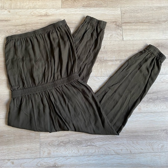 Aritzia Sunday Best Tabata jumpsuit strapless olive green small - Picture 3 of 9
